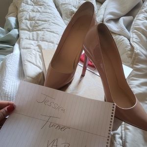 Christian louboutin 100mm pigalle nude